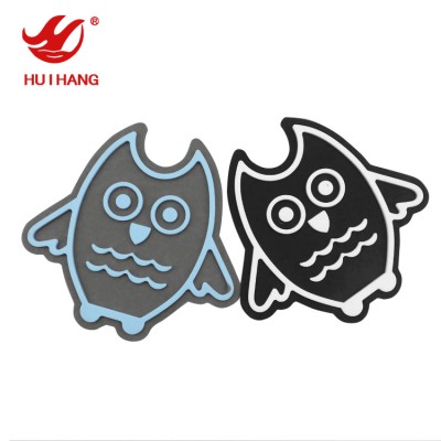 2020 new products Double color silicon coast owl shape placement hot pot holder silicon coaster