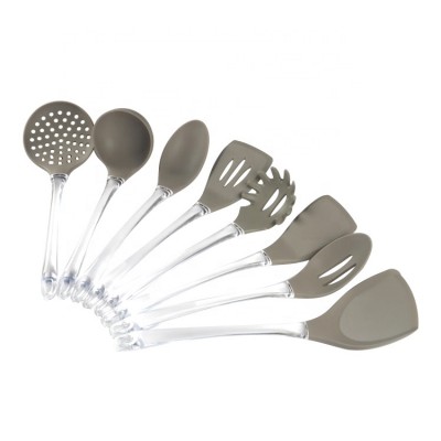 8 Pcs Nylon Silicone Kitchen Cooking Utensil Kitchen Tool Set with Plastic Handle