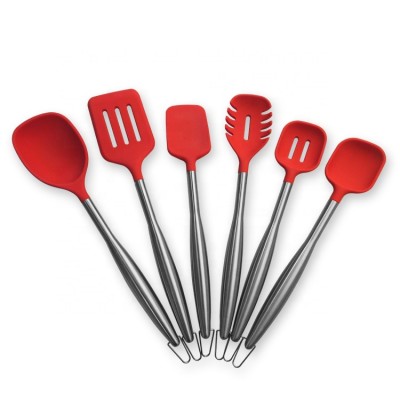 6 Pcs Stainless Steel Silicone Kitchen Utensil Set