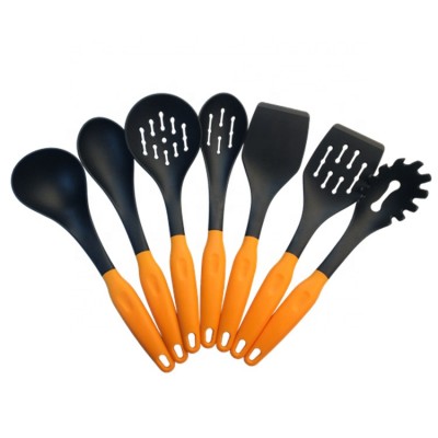 7 Pcs Plastic Nylon Kitchen Accessories Cooking Utensils with Spatula Spoon Ladle Spaghetti Server