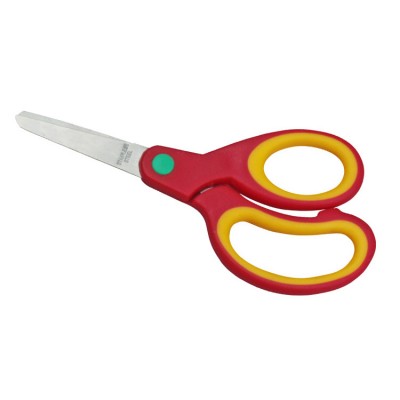 5" colorful student scissors with soft handle,safety children steel scissors