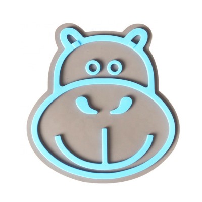 Heat Resistant Silicone Coaster Hippo Shaped Silicone Trivet Mat Pot Holder Pad