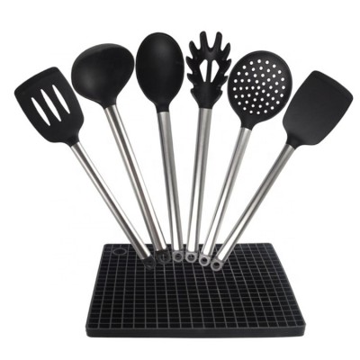 10 Pcs Silicone Cooking Utensils Kitchen Accessories with Chinese Turner Spatula Soup Ladle