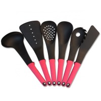 6 Pcs Plastic Nylon Kitchen Utensils Nylon Kitchen Accessories with Spatula Spoon Ladle Spaghetti Server