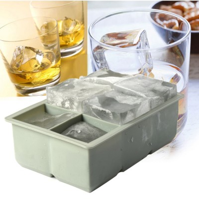 Premium Square Shape Silicone Ice Tray Fruit Ice Cube Ice Cream Maker Kitchen Bar Drinking Accessories