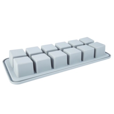 custom ice tray with big 12 cubes square shape mould or square silicone ice cube tray