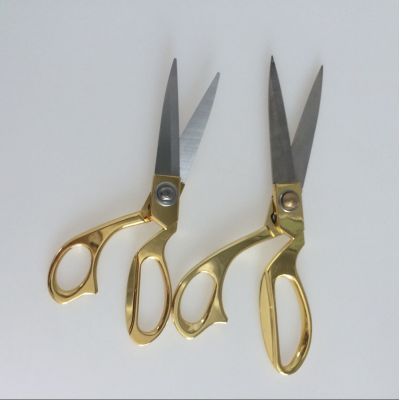 8 1/2" Sewing Scissors Golden Color Stainless Steel For Wedding Trimming Shears Cross-Stitch Stainless Steel Tailor Scissor