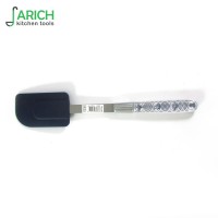 (JYSI-C110-3)  In Stock silicone spatula knife with plastic patterned handle