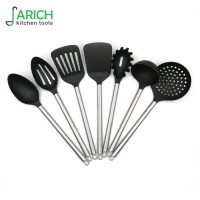 (JYKW-B205) Hot sale nylon kitchenware set with stainless steel tube handle