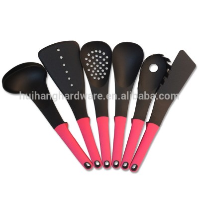 Camping cookware kitchen utensil 6pcs nylon kitchen tools with soft handle