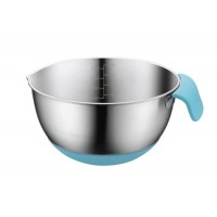 Factory direct stainless steel salad mixing bowl with silicone base