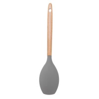 household kitchen accessory silicone spatula with beech wodd handle