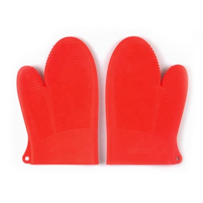 Heat Resistant Insulated Waterproof Gloves for Grill Cooking Silicone BBQ Glove Non Slip Potholders Gloves