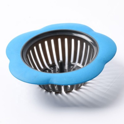 Flower Shape Plastic Sink Strainer Pouring Strainer Drain Filter Basket for Kitchen Bathroom