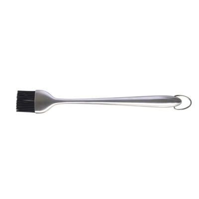 Food Grade pastry tool 430 Stainless Steel Oil Brush BBQ Silicone Brush with baffles/Bbq Grilling