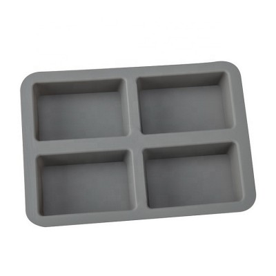 4 Cativies Rectangle Shape DIY Silicone Baking Cake Candy Chocolate Mould