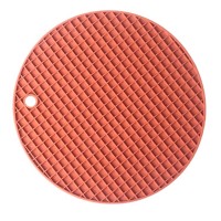 Non Slip Pot Holder Round Shaped Silicone Trivet Mat