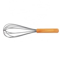 11 Inches Silicone Egg Whisk Egg Beater With Acacia Wood Handle